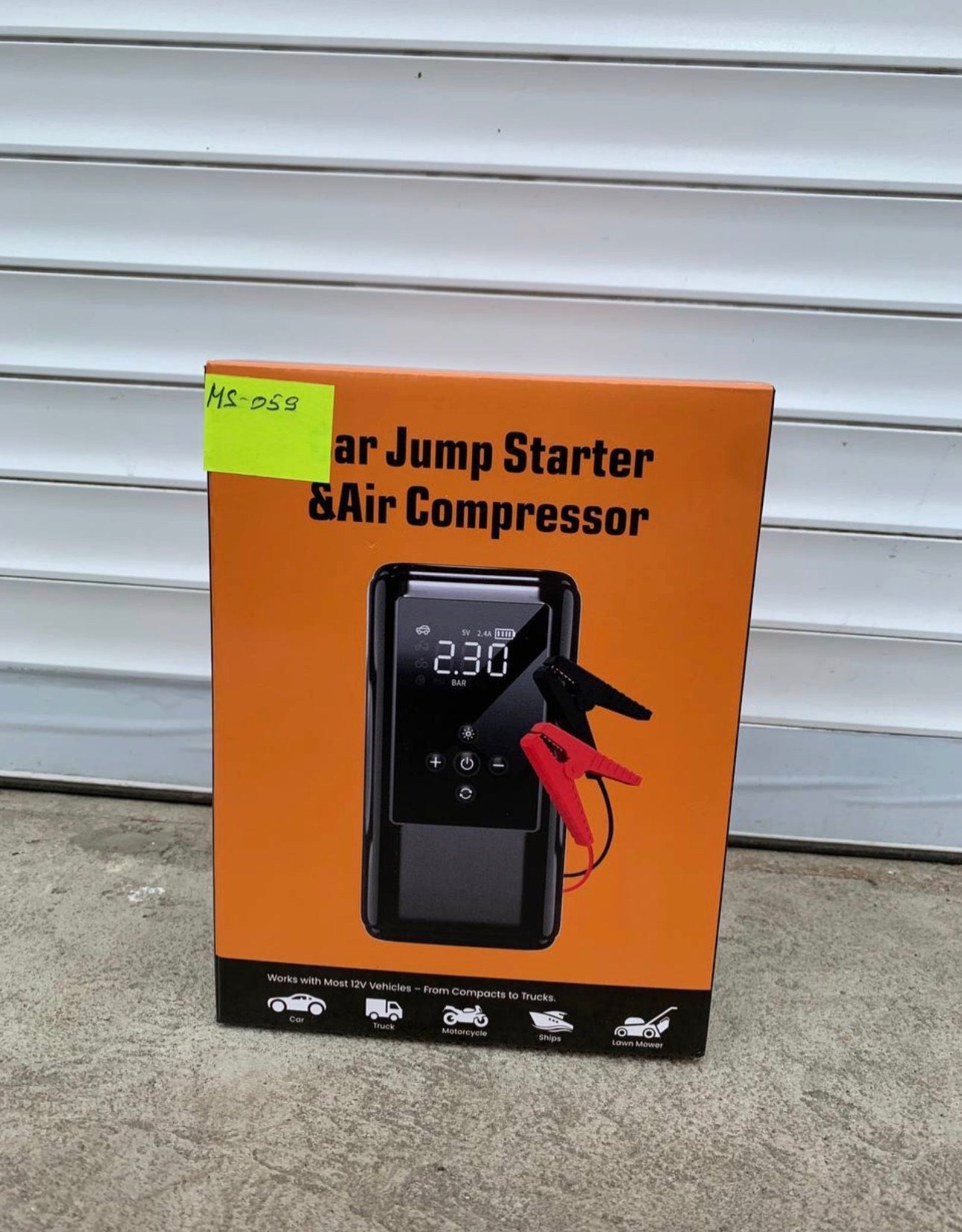🚗 Портативний автомобільний компресор 150 PSI з Power Bank, цифровим дисплеєм та LED-ліхтарем MS-059
