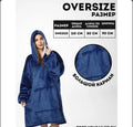 Толстовка плед з капюшоном і рукавами Huggle Hoodie оверсайз Blue