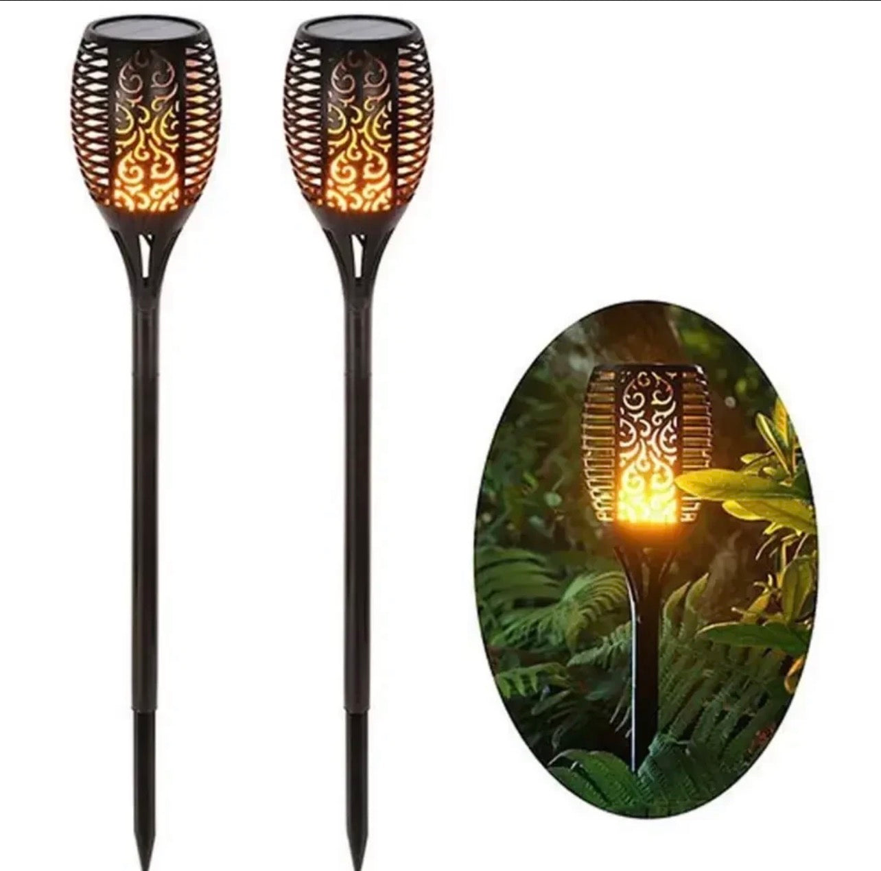 🔥 Садовий світильник з ефектом живого полум’я Solar Flame LED Light