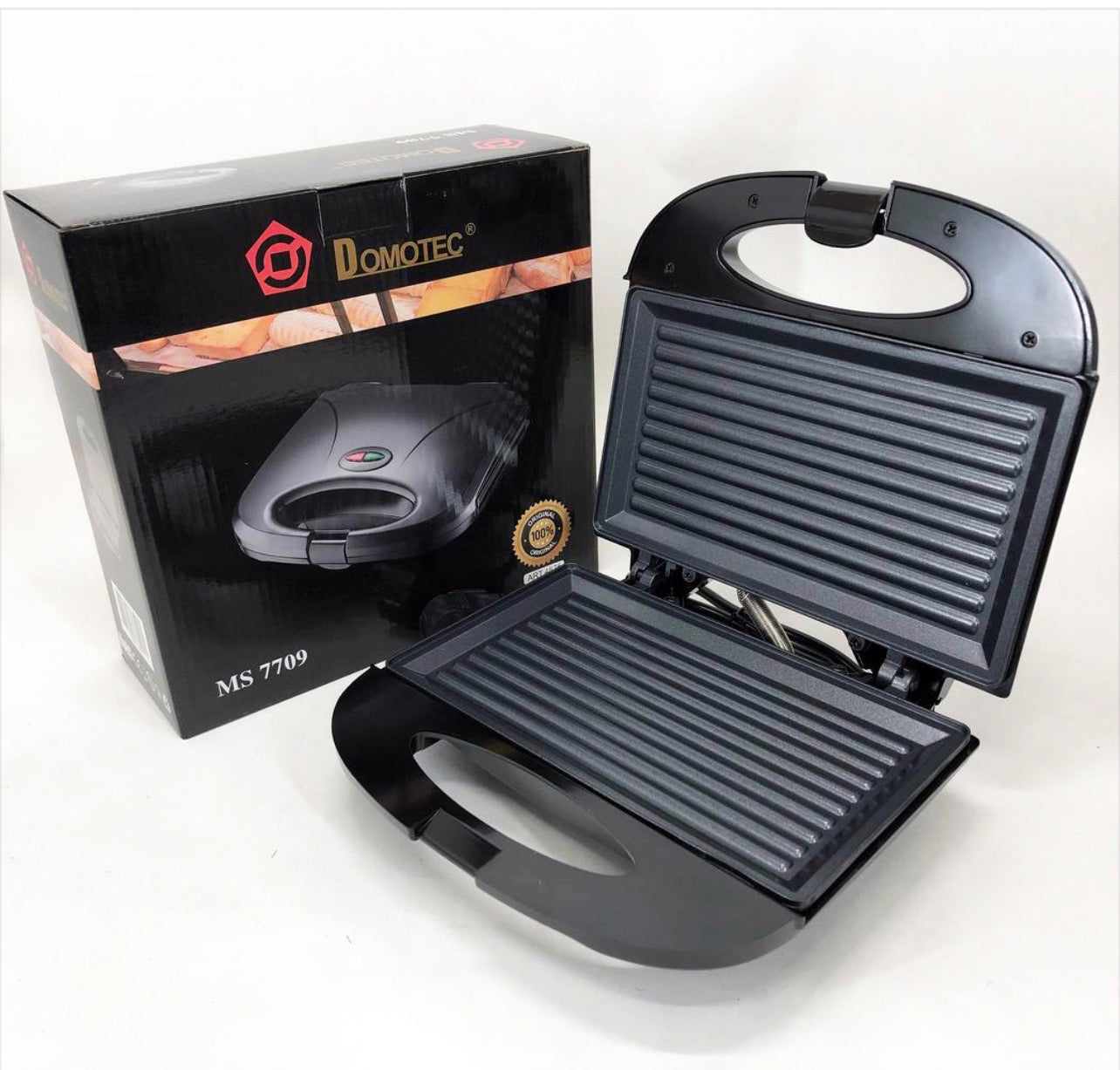 Гриль бутербродниця сендвічниця DOMOTEC MS-7709, бутербродниця побутова, домашній гриль для шаурми