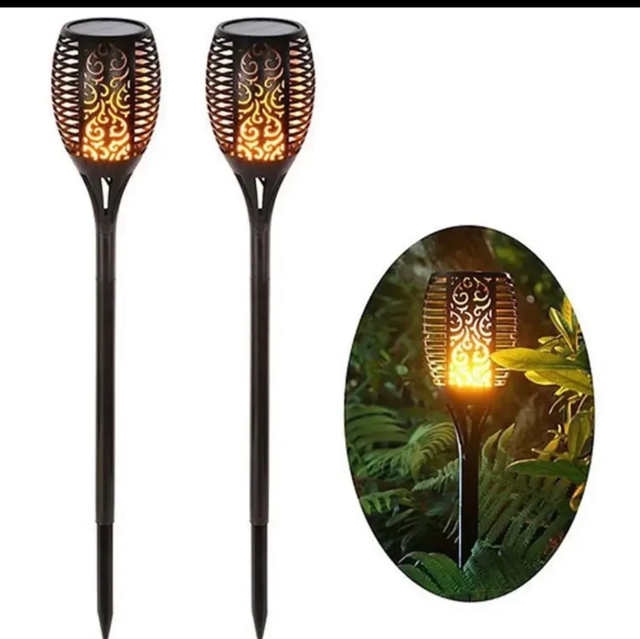 🔥 Садовий світильник з ефектом живого полум’я Solar Flame LED Light