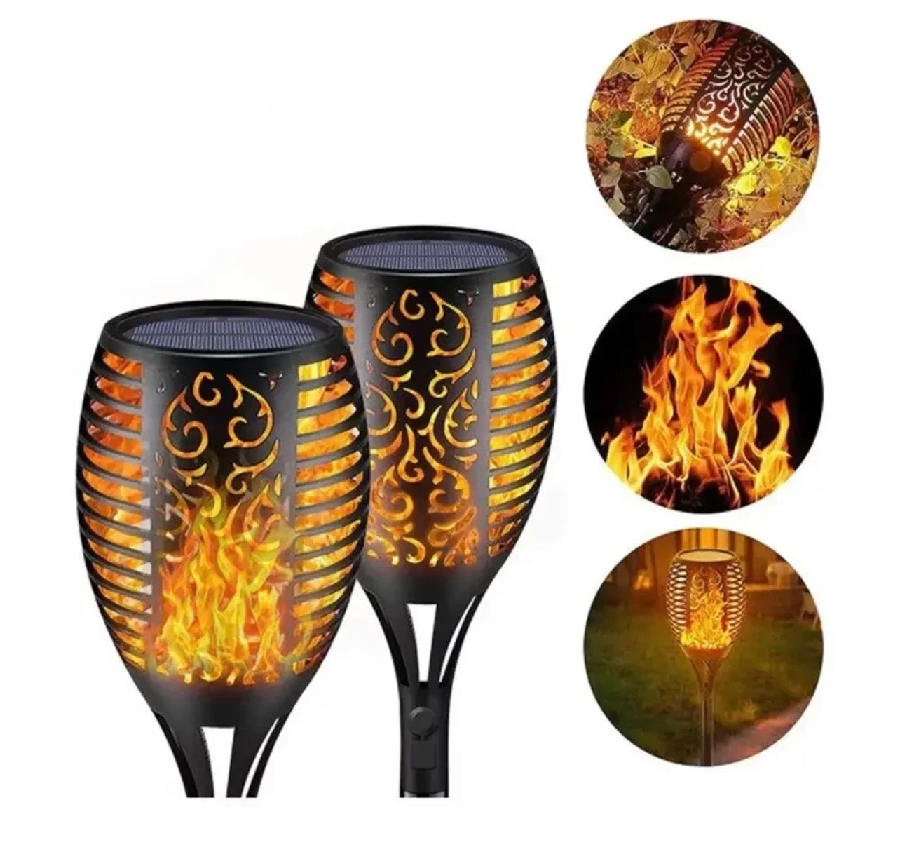 🔥 Садовий світильник з ефектом живого полум’я Solar Flame LED Light